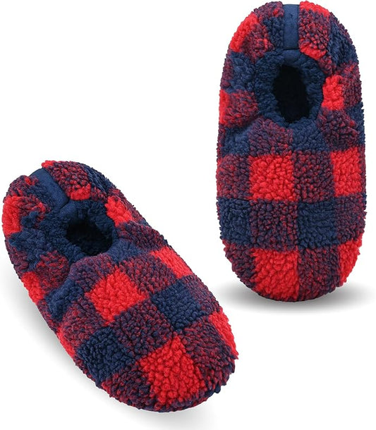 Keyela Mens Slipper Socks With Non Skid Bottoms, Warm Slipper Socks With Grippers For Men, Fuzzy House Slippers