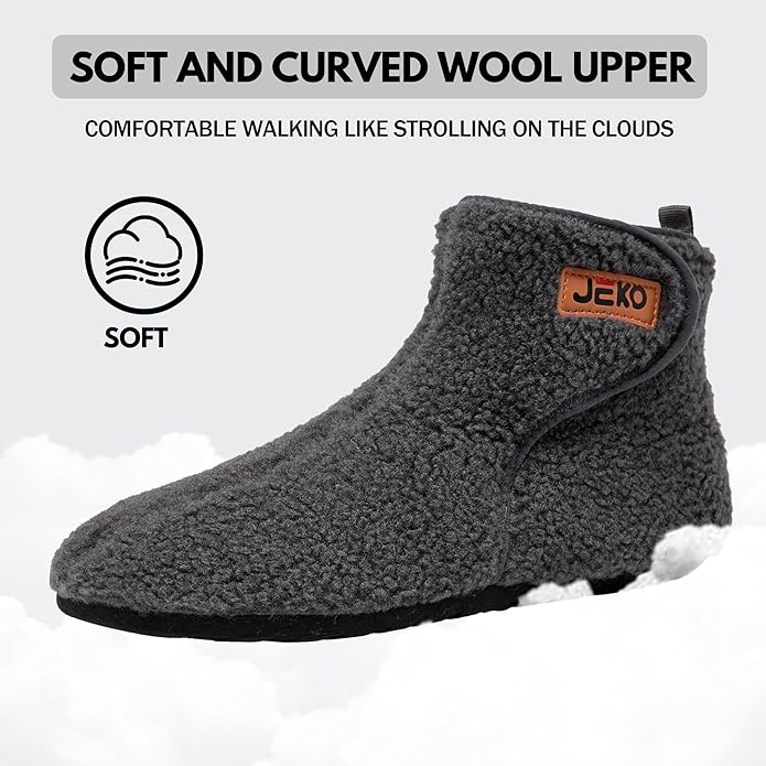 UUBARIS Bootie Slippers for Women Men Furry Warm House Sock Shoes For Indoor Outdoor Travel