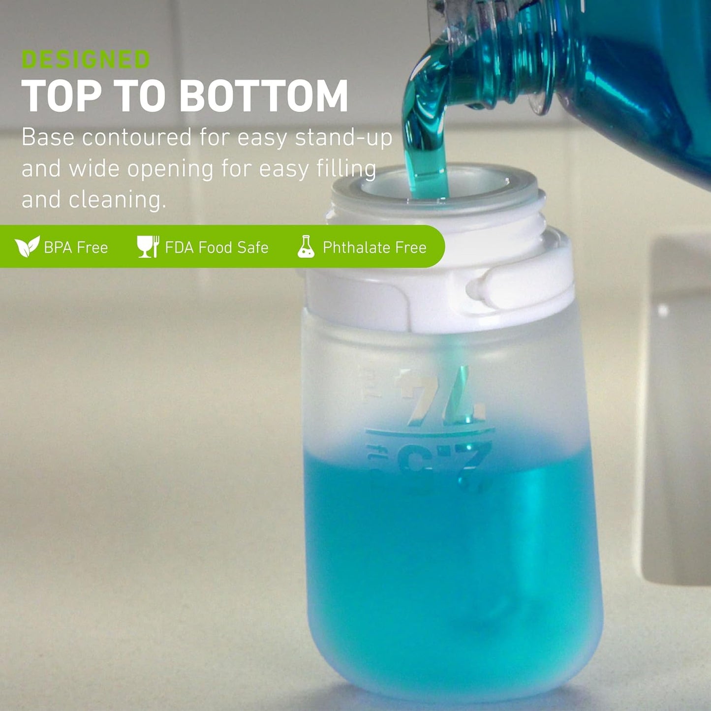 humangear GoToob+ Refillable Silicone Travel Size Bottles with Locking Cap, 3pk Set, Rose/Lilac/Magenta, Small (1.7 fl.oz; 53ml)