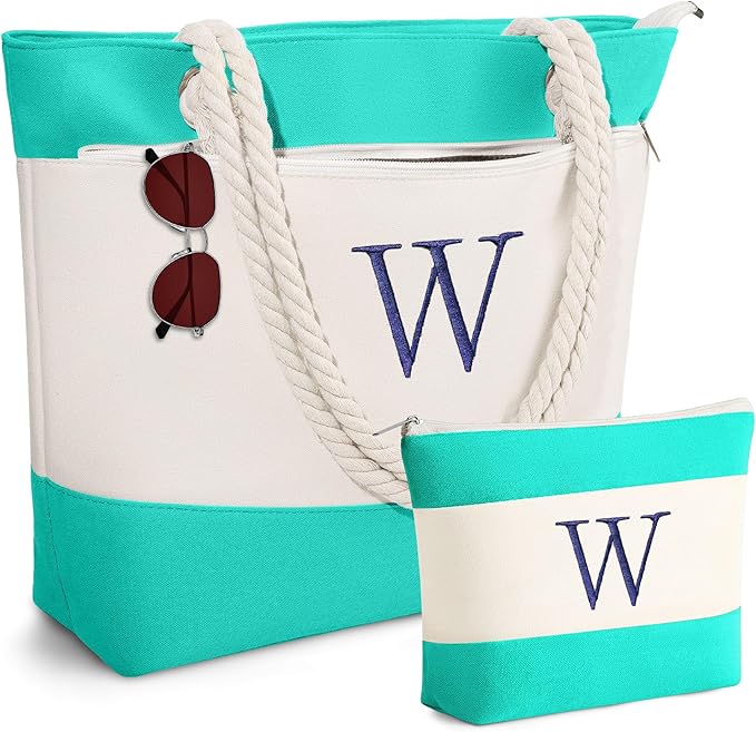 YOOLIFE Beach Bags for Women - Travel Canvas Beach Tote, Pool Waterproof Bag, Travel Essentials, Gifts for Women Birthday
