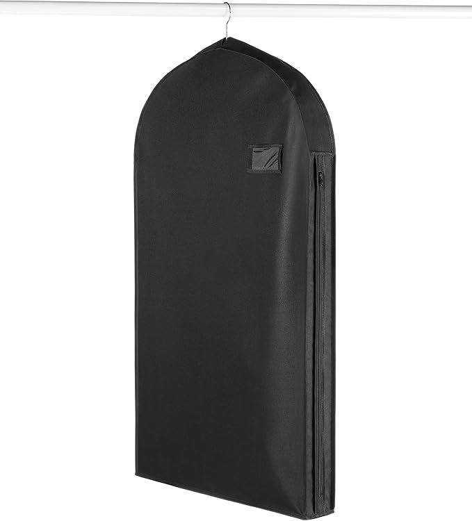 Whitmor Deluxe Zippered Suit Bag, Black