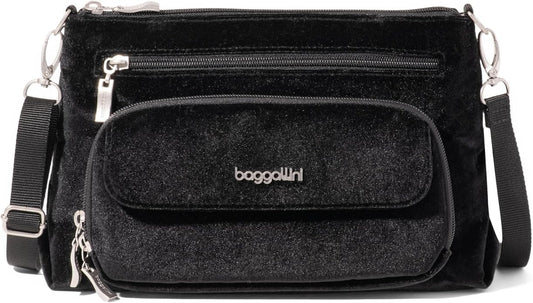 Baggallini Original Everyday 11x7.5 Crossbody Bags Rfid Protected Lightweight Nylon Zippered Travel Purse