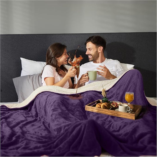 Sacred Weapon Waterproof Blanket for Bed – Waterproof Mattress Protector - Jet Splash Water Proof Towel, Throw, Pad, Mat, Cover - Period Blanket | Washable | Queen & King Size Beds | Purple 80x80