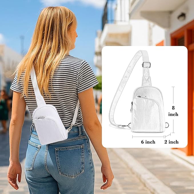 Haytijoe RFID Anti-Theft Sling Bag for Women, Small Crossbody Travel Purse with Locking Zippers, Lightweight Everyday Bag