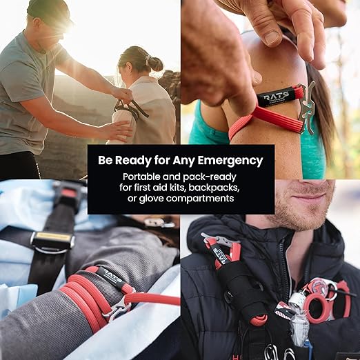 My Medic - Rats Tourniquet System, Quick-Apply Emergency Tourniquet, First Aid, Survival Gear, Compact & Versatile Hemorrhage Control Medical Tool - Hi-Vis Red