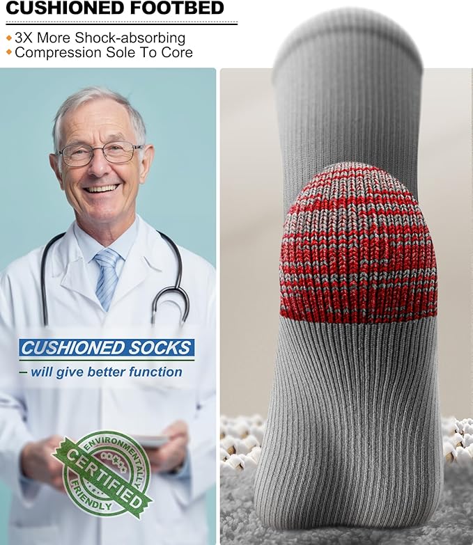 BULLIANT Compression Socks 3Pairs-15-20mmHg Circulation Support Men Women Hiking Sports Recovery-Upgraded Wicking Tech