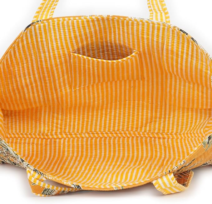 Marubhumi Women Lightweight Travel Bag Purse Cotton Shoulder Tote Bag For Shopping Grocery & Beach Bag