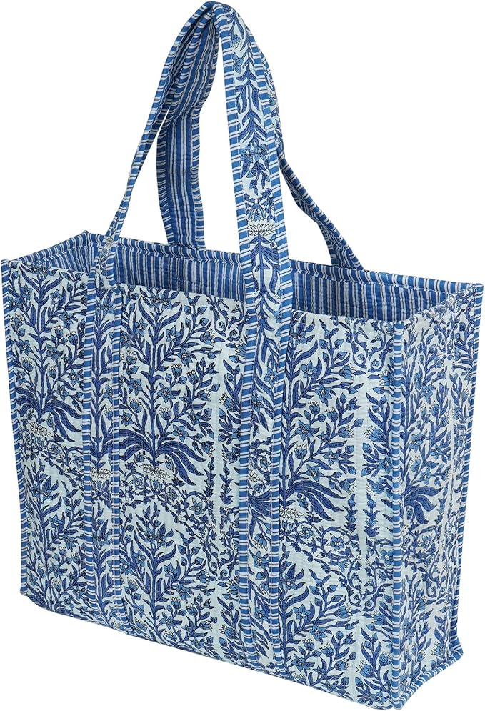 Marubhumi Women Lightweight Travel Bag Purse Cotton Shoulder Tote Bag For Shopping Grocery & Beach Bag
