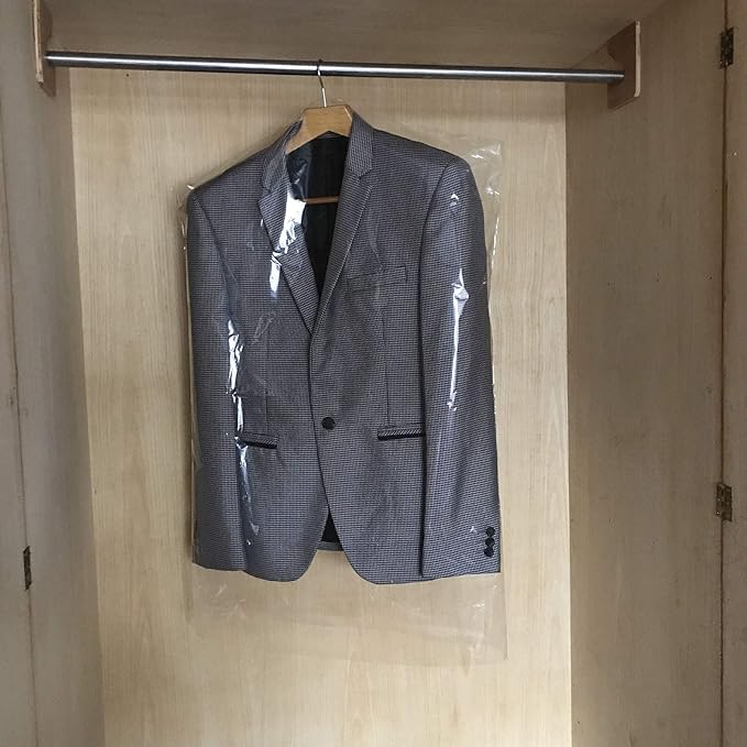 30 PCS Dry Cleaner Bags Plastic Clear 35.4 Inches Can be Hung Transparent Clothes Dust Cover