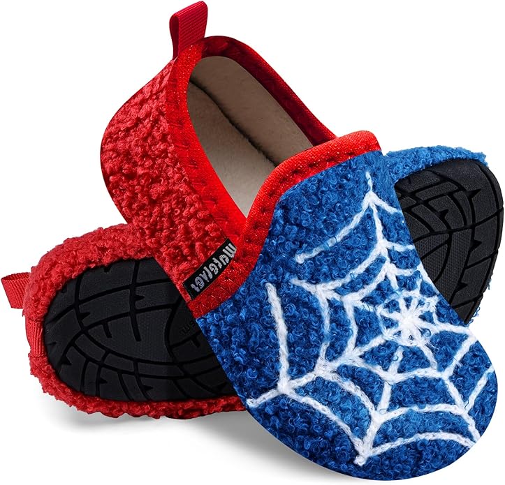 WateLves Kids Toddler Slippers Boys Girls House Shoes Slip on Sock Slippers Lightweight Winter Indoor Outdoor Walking Shoes