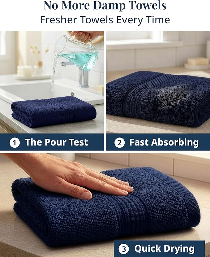 LANE LINEN Hand Towels for Bathroom Set, 6 Piece 100% Cotton Super Absorbent Bathroom Hand Towels Set, Ultra Soft Large Hand Towels, Premium Cotton Hotel Quality Towels - Multi Color