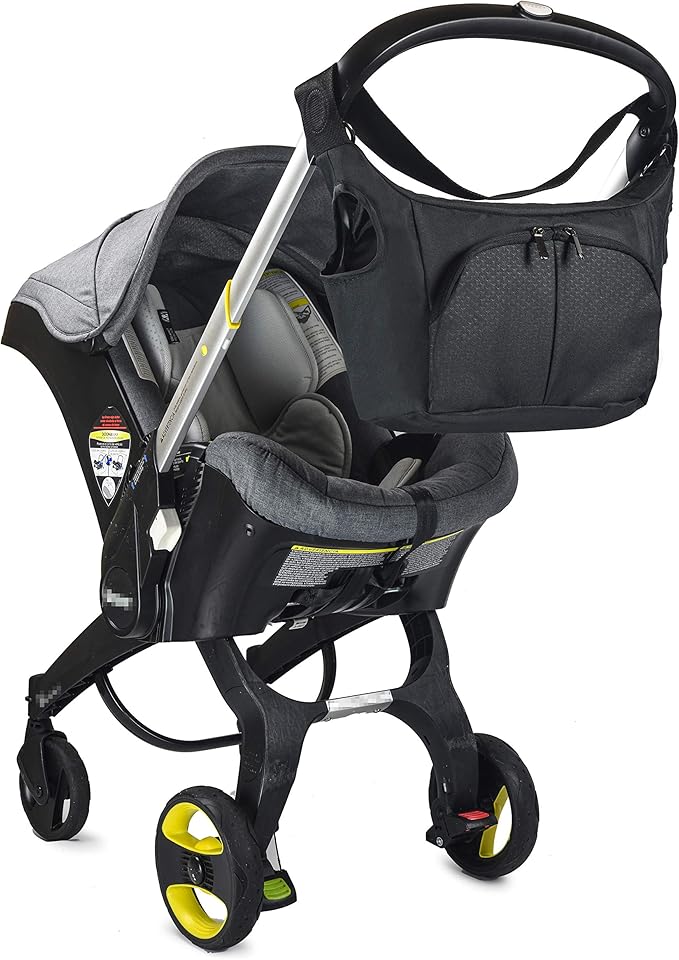 Baby & Beyond Essential Bag, Compatible with Doona Car Seat Stroller, with additional hooks and straps to be compatible with any universal stroller, Converts into Tote Diaper Bag