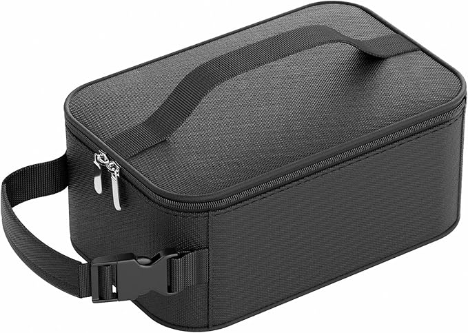 HowFly Small Lunch Box for Men- Small Insulated Snack Bag for Kid - Mini Cooler Bag Resuable Freezable Lunch Bags Thermal Lunchbox for Women Kids Work - Black