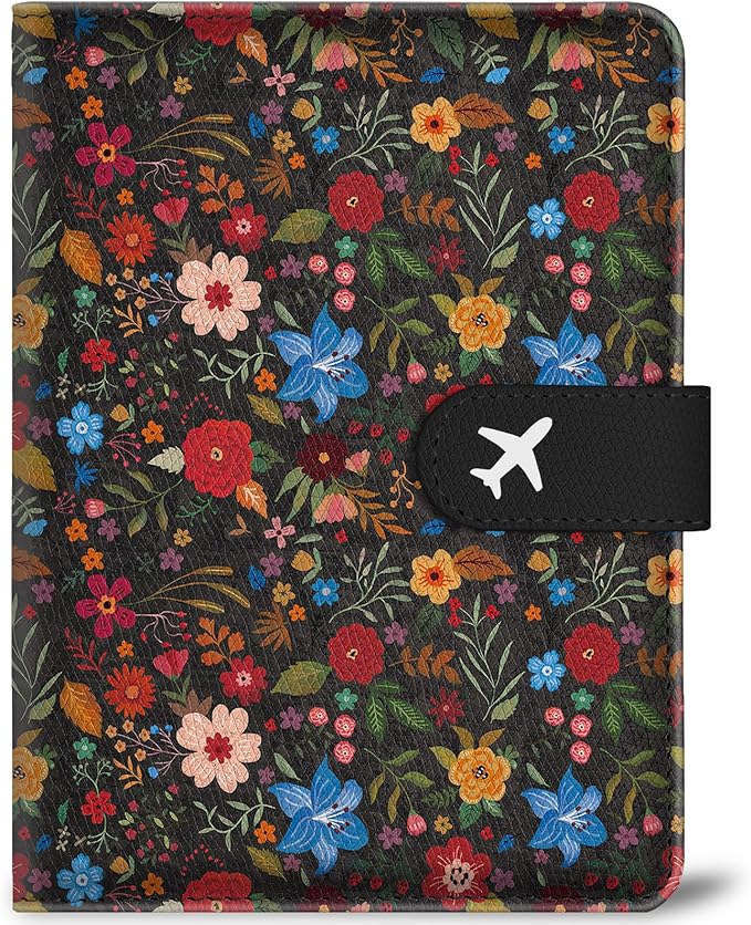 Passport Holder for Trave, RFID Blocking Leather Passport Cover, Combo with Credit Card Slot and Boarding Pass Slot Combo for Women Men