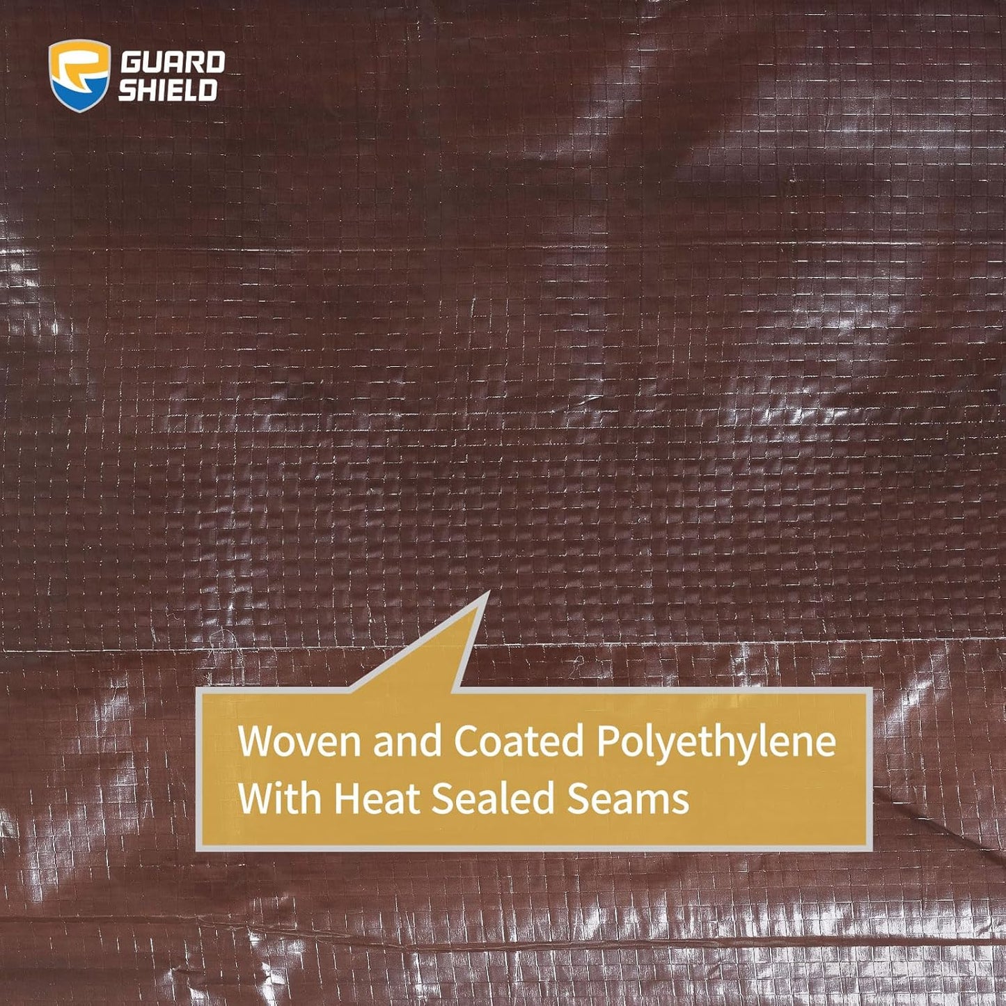 GUARD SHIELD Brown Tarp 20x30 Feet Waterproof Tarps Lightweight Camping Tarp Outdoor Multi Purpose Poly Cover 6mil