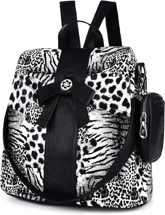 ZOCAI Backpack Purse for Women Fashion Backpack Purses PU Leather Daypacks Anti-Theft Shoulder Bag Satchel Purse