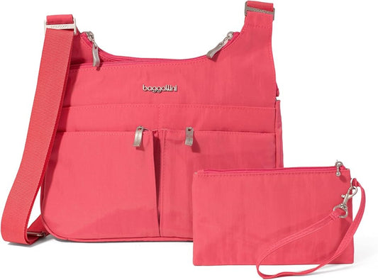 Baggallini Crossbody Travel Bag 11x8.5 Lightweight Water-resistant Nylon Handbag