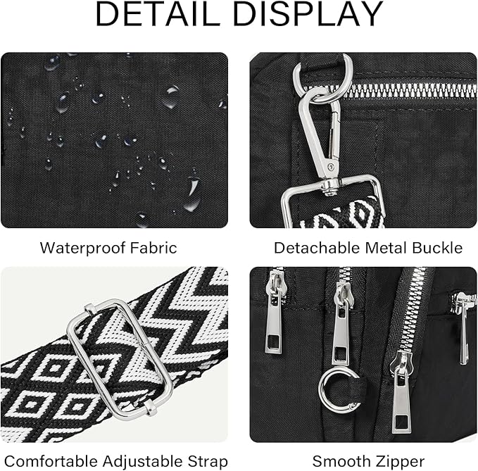 CLUCI Crossbody Bags for Women Travel,Travel Bags for Women,Travel Purses Anti Theft Crossbody,Convertible Belt Bag RFID