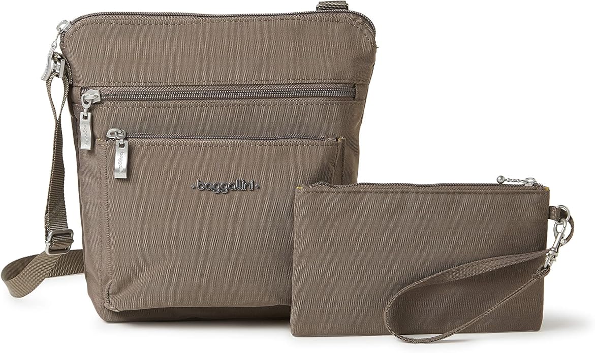 Baggallini Pocket Crossbody Bags for Women 8x8 Small Lightweight Durable Water-resistant Travel Purse W/Rfid