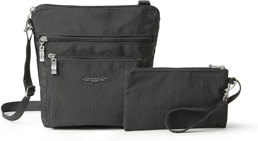 Baggallini Pocket Crossbody Bags for Women 8x8 Small Lightweight Durable Water-resistant Travel Purse W/Rfid