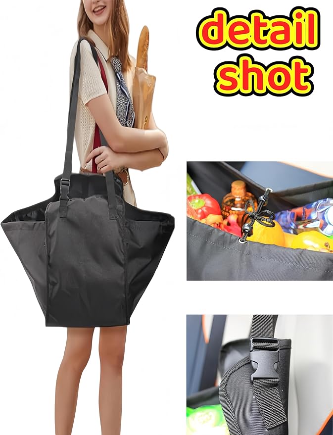 1 Pcs Large Capacity Car Seat Travel Bag, Back Seat Car Organizer, Car Seat Organizer Backseat, Portable Foldable Storage Bag, Reusable Drawstring Trunk Organizer for Driver & Travel