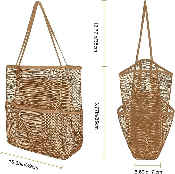 Mesh Beach Tote Bags for Women Sandproof Large Shoulder Pool Swimming Bag Summer Vacation Essentials Inner Pocket