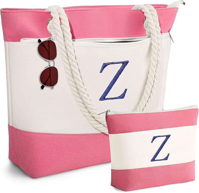 YOOLIFE Beach Bags for Women - Travel Canvas Beach Tote, Pool Waterproof Bag, Travel Essentials, Gifts for Women Birthday