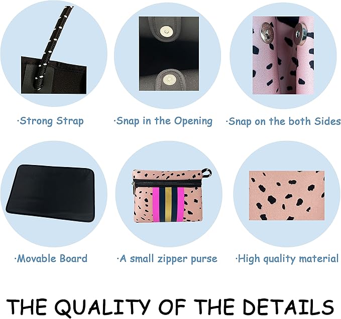 QOGiR Neoprene Multipurpose Beach Bag Tote with Inner Zipper Pocket … … … …
