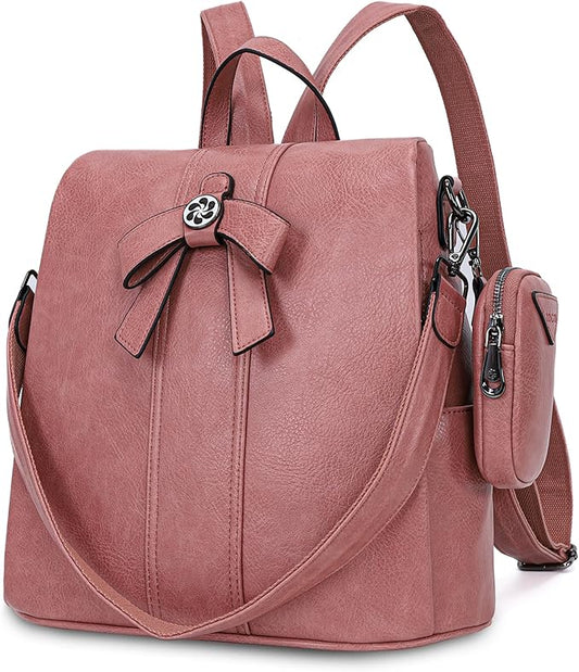 ZOCAI Backpack Purse for Women Fashion Backpack Purses PU Leather Daypacks Anti-Theft Shoulder Bag Satchel Purse