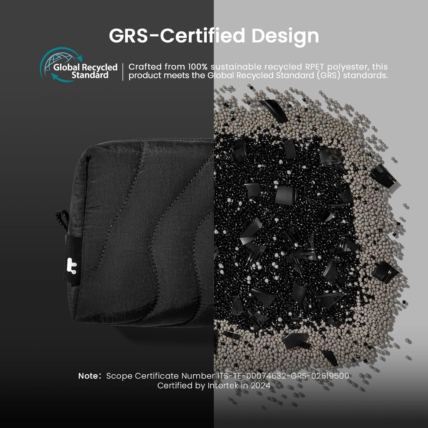 tomtoc Electronics Organizer Travel Case, Soft Puffy Organizer Bag Birthday Christmas Gifts Travel Essentials for Women Girls, Portable Accessory Tech Pouch Storage for Charger, Cord, Cable, Phone