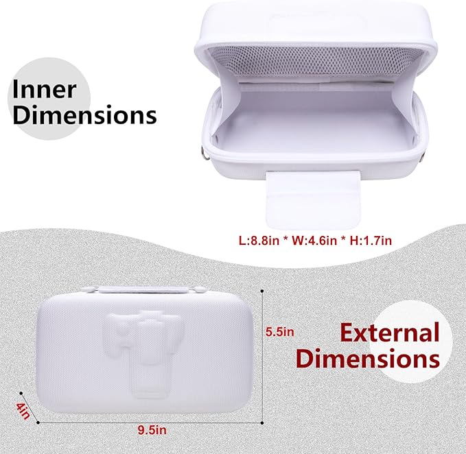 LTGEM Camera Case for Canon EOS Rebel T7 / R50 / R100 / R50 V / T6 / R8 / R10 / RP / SL3 / R5 / T100 DSLR SLR Camera and 18-55mm/18-45mm Lens with Shoulder Strap, White