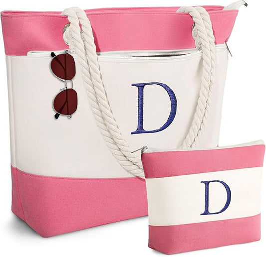 YOOLIFE Beach Bags for Women - Travel Canvas Beach Tote, Pool Waterproof Bag, Travel Essentials, Gifts for Women Birthday