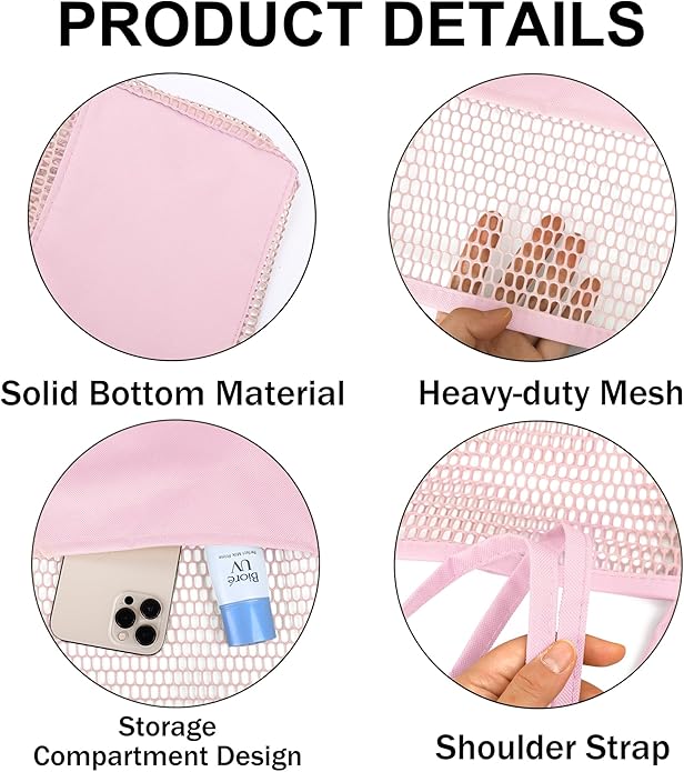 VOROLO Mesh Tote Beach Bag,Women Fairycore Hobo Bag,Shoulder Bag,Soft Summer Casual Crochet Bags