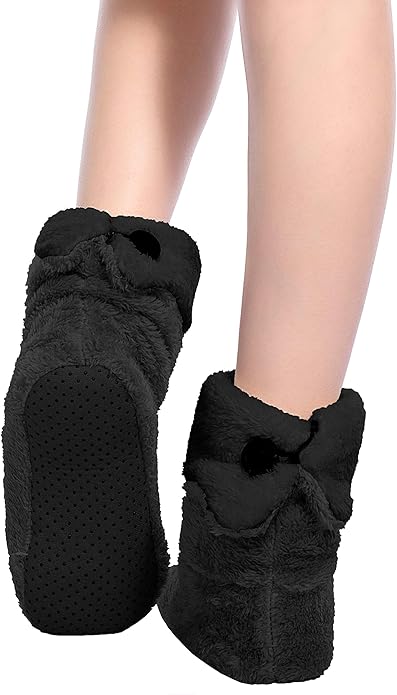 FRALOSHA Women's Slipper Sock Coral Velvet Indoor Spring-Autumn Super Soft Warm Cozy Fuzzy Lined Booties Slippers