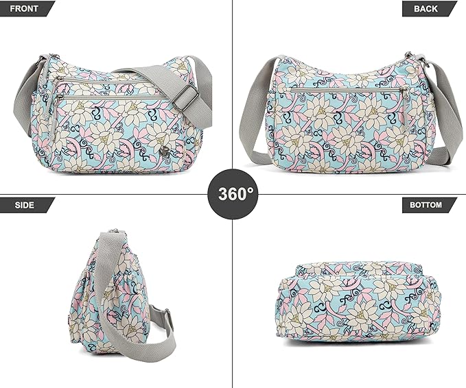 Casual Crossbody Bag with Anti Theft Pocket - Women Lightweight Water-Resistant Purse Bag