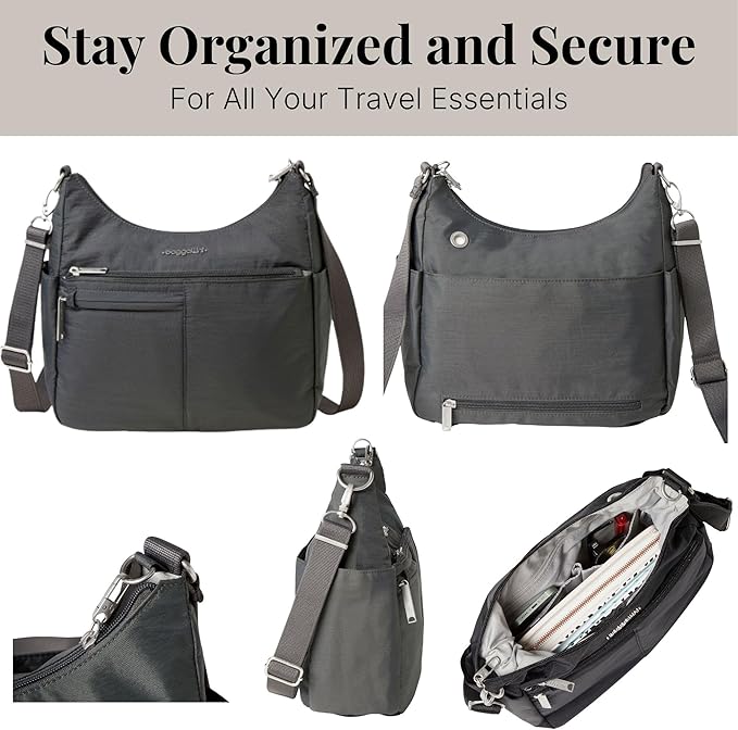 Baggallini Women's Securtex Anti-theft Free Time Crossbody Bag | Securtex, Anti-Theft