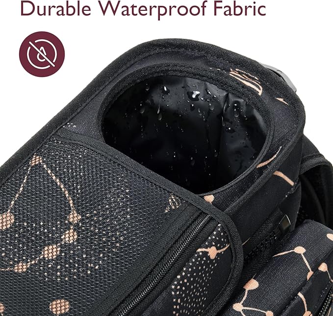 Momcozy Universal Baby Stroller Organizer, 2 Insulated Cup Holder, Detachable Zippered Pocket, Adjustable Shoulder Strap, Large capacity for baby essentials, Compact Design Fits Any Strollers