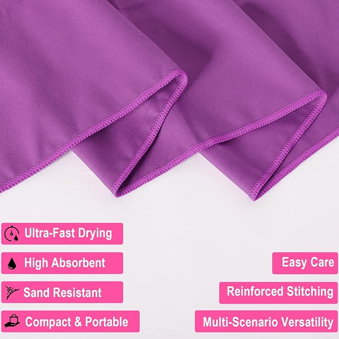 Your Choice Quick Dry Towel - Super Absorbent Microfiber for Gym, Travel, Camping | Ultra Compact & Lightweight