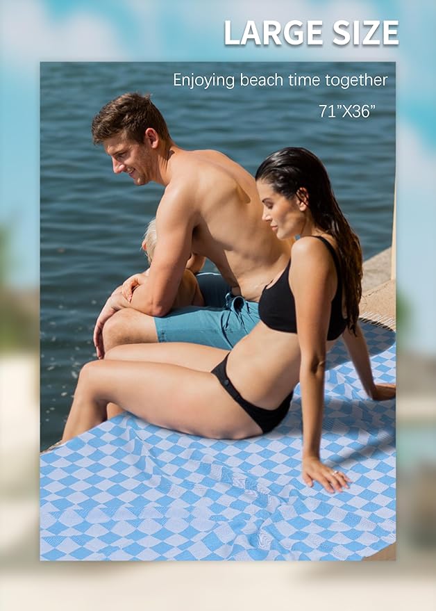 6 Packs Turkish Beach Towel Blanket Set Pool Bath Towels Bulk Multipack Travel Sand Free Quick Dry Extra Large Oversized Cute Big Cotton Soft Lightweight Compact Checkered Proof Cloud Men Women Adult