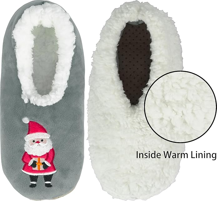 BenSorts Fuzzy Slipper Socks for Women Funny House Slippers with Grips