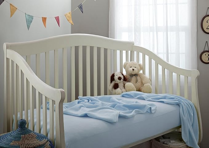 American Baby Company 100% Cotton Thermal Waffle Swaddle Blanket (30" x 40"), Soft, Breathable & Stretchy, Blue, for Boys and Girls, Perfect for Swaddling, Travel and Gifting