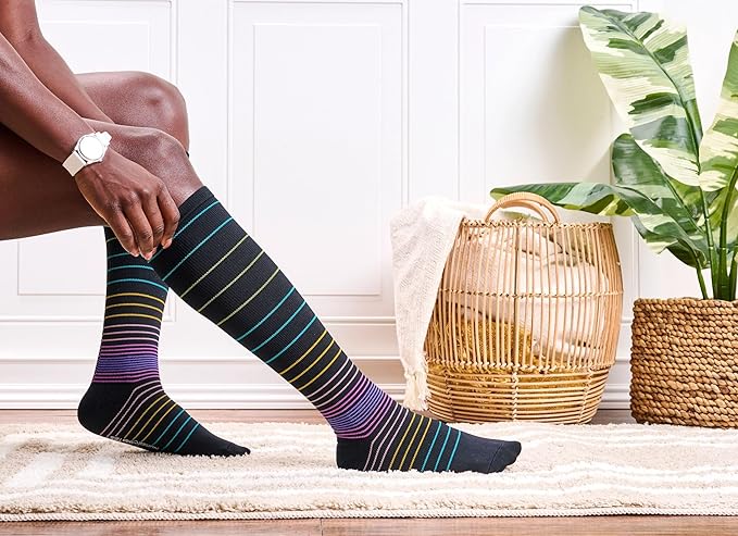 Nurse Mates Women's Calf Socks | 12-14 mmHg Compression | Superior Support & Comfort | 1 Pair
