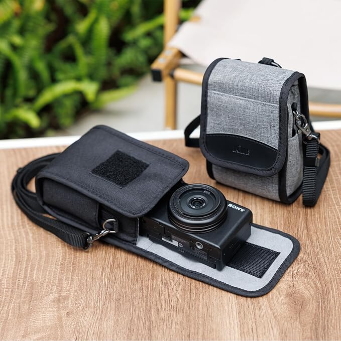 KIWIFOTOS Compact Camera Case Travel Pouch for Lumix ZS99 Sony RX100 VI ZV-1 II ZV-1 ZV-1F Ricoh GR IV III Canon ZS720 G7XIII GR IIIx Olympus TG-6 TG-5 EKTAR H35 Small Camera Bag