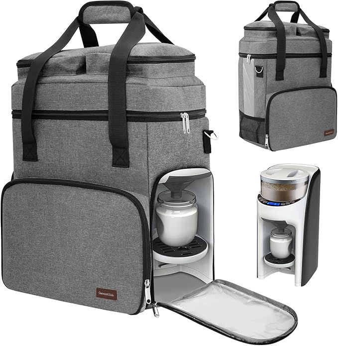 Carrying Case Compatible with Baby Brezza Formula Pro Advanced Formula Maker,Portable Formula Mixer Travel Organizer Bag with Shoulder Strap and Storage Pockets for Bottles,Baby Essentials