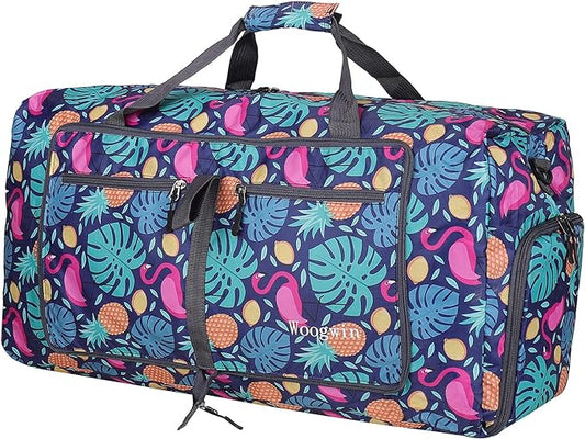 Woogwin Travel Duffel Bag Large Foldable Waterproof Overnight Bag for Beach Swim Bags Pool Sports Gym