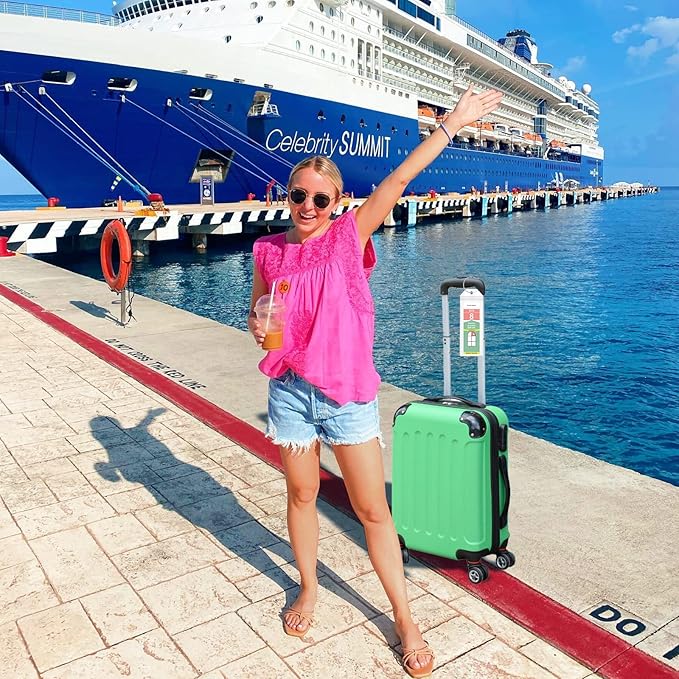 Cruise Luggage Tag Holder for Royal Caribbean Ships & Celebrity, 6Pack Clear Tags Cruise Travel Essentials for 2025-2026