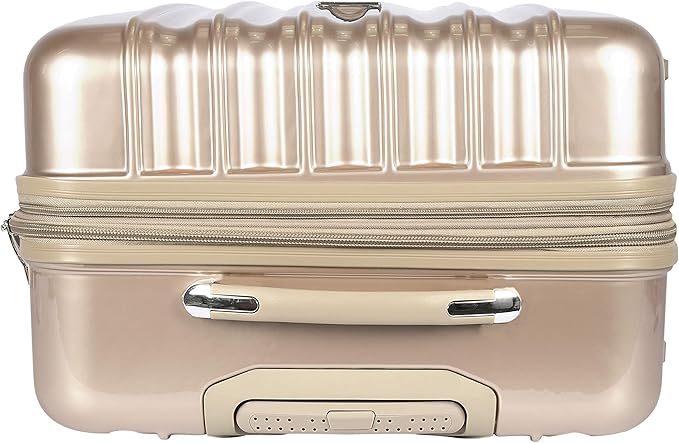 kensie Women's TSA-Lock Hardside Spinner Luggage, Pale Gold, 3-Piece Set (28, 24, 20)