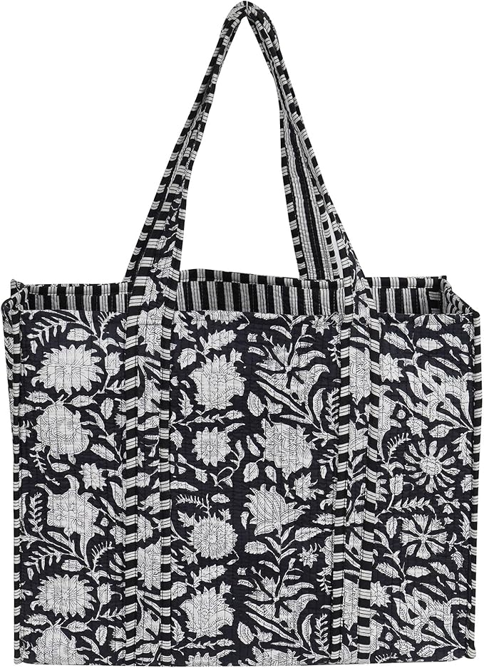 Marubhumi Women Lightweight Travel Bag Purse Cotton Shoulder Tote Bag For Shopping Grocery & Beach Bag