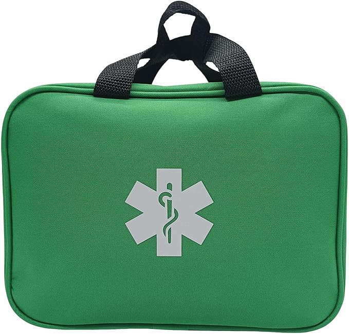 First Aid Bag Empty Emergency Medical Pouch First Responder Storage Compact Survival Medicine Bags for Sport Outdoors Car Office Pet Dog Cat (Green QZ)