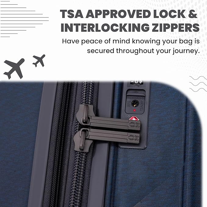 Spyder Rails 29 Inch Expandable Hardside Checked Suitcase with 360° Spinner Wheels, TSA Approved Lock